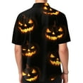 thumbnail image 7 of JGNGSHN Men’s Halloween Shirts Casual Button Down Short Sleeve Hawaiian Holiday Shirt Colorful Funny Skull Printed Tees, 7 of 7