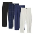 thumbnail image 5 of YTDSCS Kids Juniors Boys Flat Front Uniform / Dress Pants Spring Fall Host Performance Suit Trousers Toddler Boys Straight Suit Pants for 1-14 Years, 5 of 9