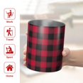 thumbnail image 5 of 12oz Coffee Tumblers Red Black Plaid Checkered Pattern Stainless Steel Vacuum Insulated Travel Tumbler Coffee Cups Mug with Lid and Straw with Cleaning Brush for Cold & Hot Drinks, 5 of 5