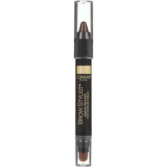 L'Oreal Paris Brow Stylist Kabuki Blender Crayons, Blonde Eyebrow Pencil, 0.05 oz
