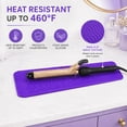 thumbnail image 5 of Heat Resistant Silicone Mat Pouch for Flat Iron, Curling Iron,Hair Straightener,Hair Curling Wands,Hot Hair Tools travel accessory (Purple), 5 of 7