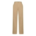 thumbnail image 6 of GILIGEGE Dress Pants Women Pull On Business Casual Stretchy Work Trousers Pockets High Waisted Lightweight Office Slacks Khaki M, 6 of 7