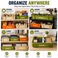 thumbnail image 5 of LSY Plastic Stackable Storage Bin, 2.6 Qt Orange, Green, 5 of 11