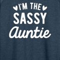 thumbnail image 3 of Instant Message - I'm the Sassy Auntie - Women's Lightweight French Terry Long Sleeve Shirt, 3 of 6