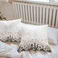 thumbnail image 7 of Waterproof Throw Pillow Covers Set of 2, 24x24 Inch Cream Flowers Decorative Pillowcases Outdoor Pillow Slip Cushion Covers Set for Couch Tent Country Pastoral Spring Floral Herbs, 7 of 7
