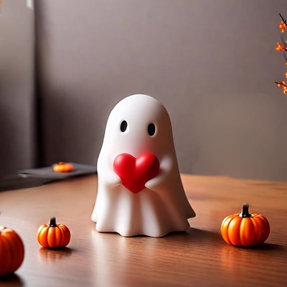 Halloween Ghost Figurine, Spooky Resin Ghost Statue, Funny Cute Ghost Ornaments for Halloween Decorations, Porch and Indoor Home Office Desk Decor, Christmas,New Year's Gifts