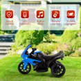 thumbnail image 3 of MotorGenic 6V Kids Electric Motorcycle, 3-Wheel Blue Ride on Toy with LED Light & Music, Remote Control for Children Boys Girls, 3 of 8