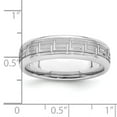 thumbnail image 4 of Sterling Silver Rhodium-plated 6mm Brushed Fancy Band Size 13.5, 4 of 5