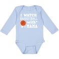 thumbnail image 3 of Inktastic I Watch Basketball with Mama Boys Long Sleeve Baby Bodysuit, 3 of 5