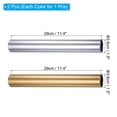 thumbnail image 2 of Relay Track Baton Aluminum Sports Tube Field Running Race Stick, Gold, Silver, 2 Pack, 2 of 6