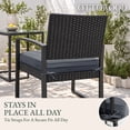 thumbnail image 4 of Ottowood Outdoor Chair Cushions Set of 6, 22x22x3 Waterproof Patio Cushions with Ties, Dark Grey, 4 of 9