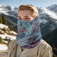 thumbnail image 2 of Unique Bargains 1 Pc Sunscreen Face Scarf Mask Bubbles Pattern Face Mask for Outdoor Cycling Cyan Blue Red, 2 of 6