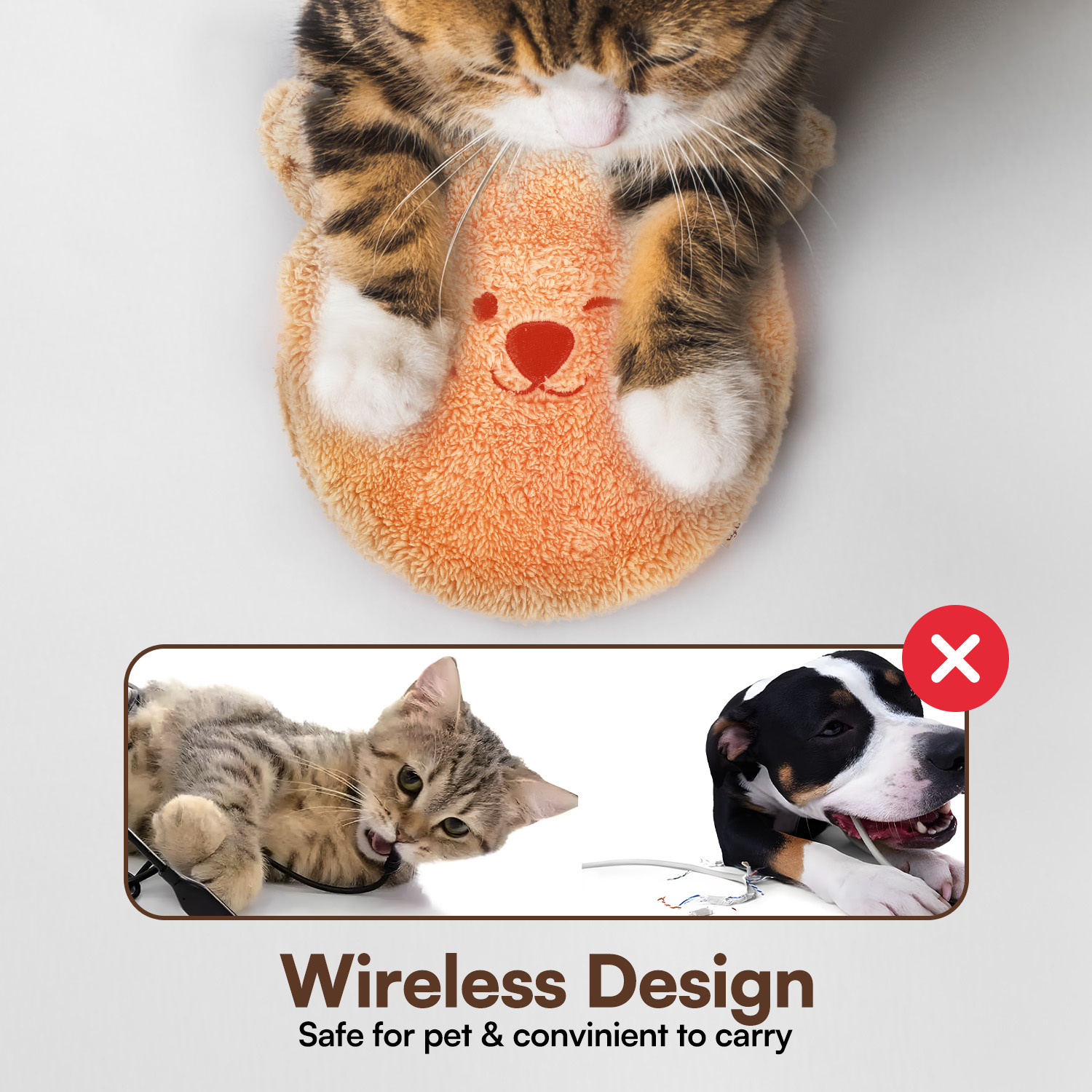 All For Paws Heated Cat Bed Indoor, Microwavable Heating Pads for Kitties, Puppies & Small Pets, Non-Electric Heating Dog Bed with 2 Washable Fleece Covers