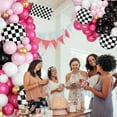 thumbnail image 4 of SKTMH 112 Pcs Race Car Balloon Garland Race Car Party Decorations Pink White Black Balloon Arch Checkered Balloons Racing Car Party Decorations Fast One Party Decorations Two Fast Party Decorations, 4 of 5