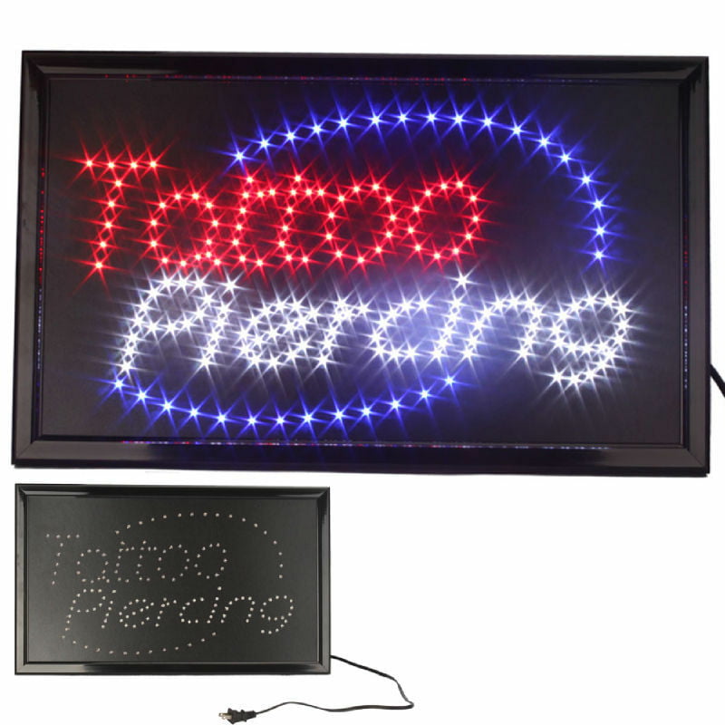 Colored Tattoo LED Sign Light Store Front w/ ON or OFF switch and Flashing Light 