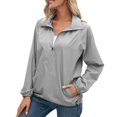 thumbnail image 2 of EIMELI Imperméable Femmes Léger Imperméable Imperméable Coupe-Vent à Capuche Extérieur (Noir M), 2 of 6