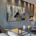 thumbnail image 3 of Parvez Taj Teal Yellow Reindeer Canvas Wall Art, 3 of 7