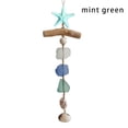 thumbnail image 2 of Boho Nautical Sea Glass Shell Wall Hanging, Entryway Porch Patio Beach Themed Room Wall Decoration 1 Pc, 2 of 8