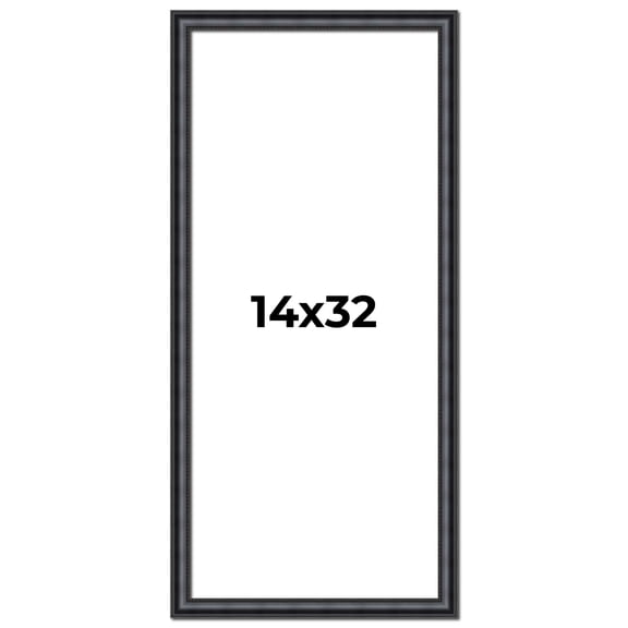 14x32 Frame Black Real Wood Picture Frame Width 1.25 inches | Interior Frame Depth 0.5 inches |