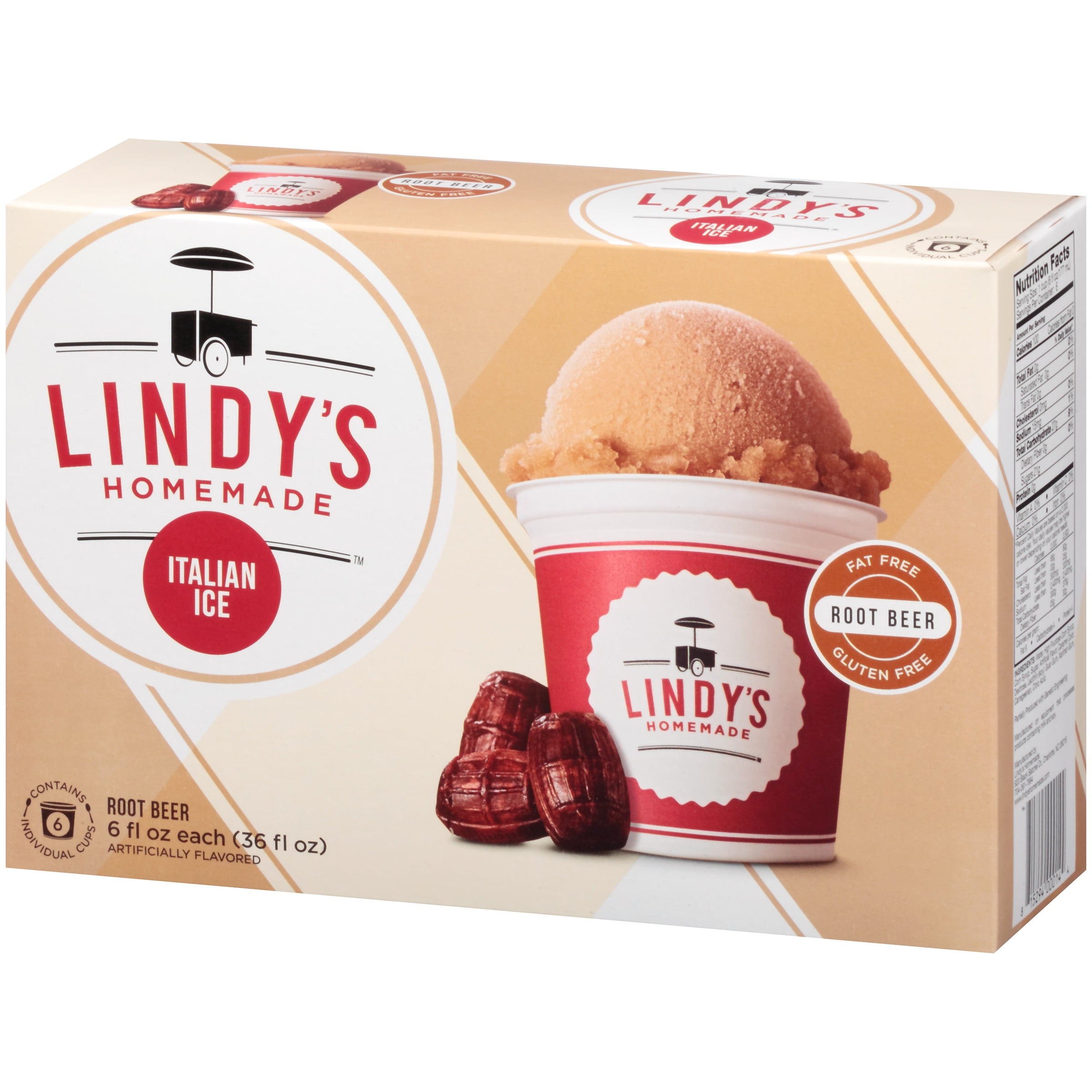 Lindy's Homemade™ Root Beer Italian Ice 6-6 fl. oz. Cups ...