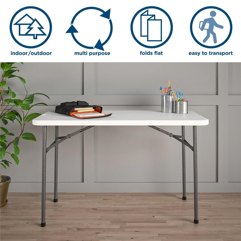 Cosco 4 Straight Folding Utility Table Steel
