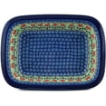 thumbnail image 2 of Polish Pottery Baker - Rectangular with Grip Lip - Maraschino by Polish Pottery Gallery, 2 of 7