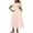 Beige, variant on Summer Dresses For Women Plus Size Short Sleeve Solid Dresses V-Neck Pleated Long Dress Midi Maxi Elastic Waist Summer Dress Fashion Outfits