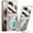 Silver, variant on ELEHOLD For Motorola Razr 2025/2024 with Front Screen Protector,360° Rotating Ring Kickstand Magnetic Mag-Safe Compatible Clear Cover with Hinge Protector Anti-Yellow PC Back,Black