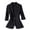 Black, variant on Women Casual Striped Blazer Dressy 3/4 Sleeve Work Office Formal Suit Jackets Plus Size Comfy Notch Lapel Outerwear