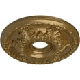 thumbnail image 3 of Ekena Millwork 18"OD x 3 1/2"ID x 2 1/2"P Granada Ceiling Medallion (Fits Canopies up to 6 5/8"), Hand-Painted Pale Gold, 3 of 5