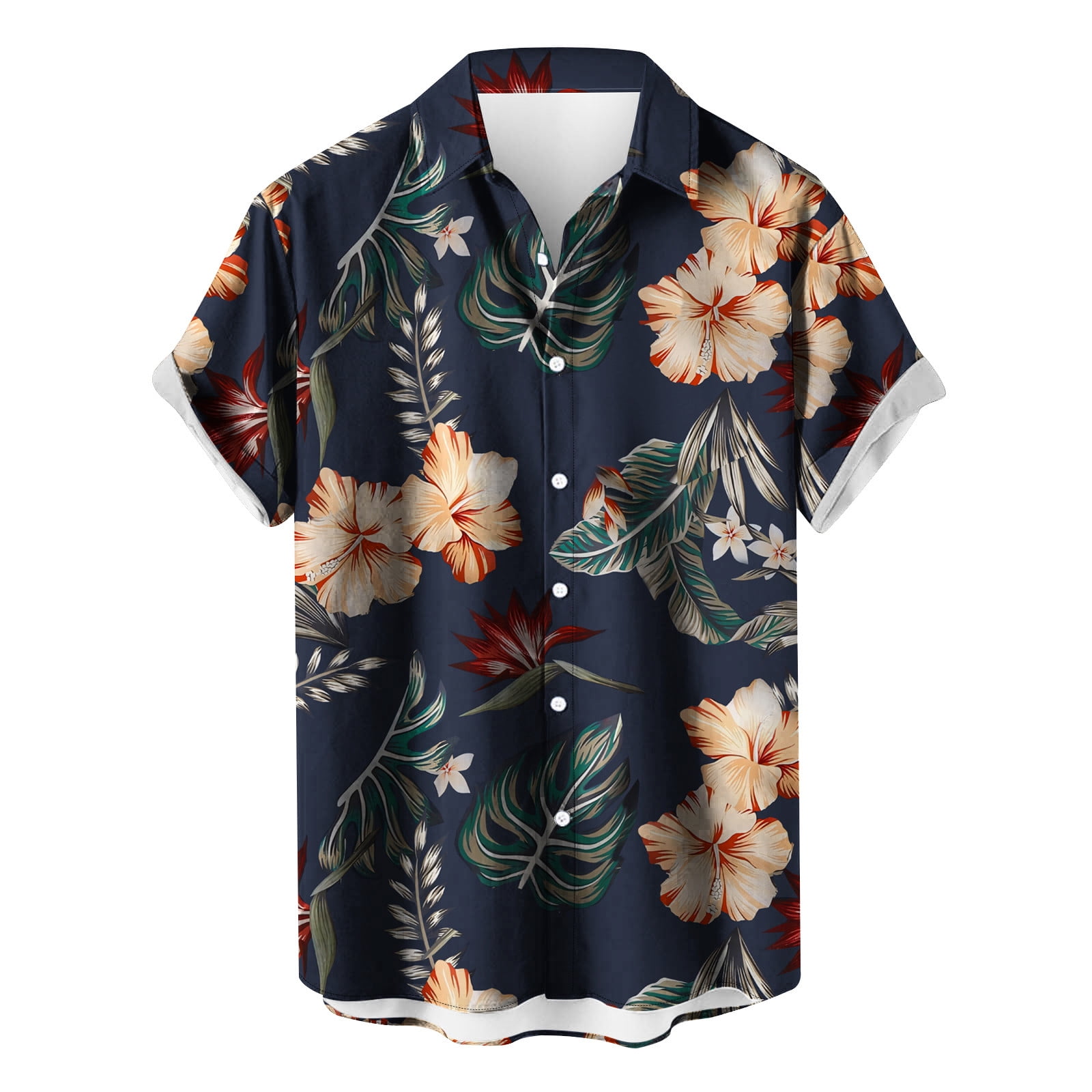 Mefallenssiah Hommes Hauts Clairiere Hommes Chemise Chemise Hawaienne Chemise d Ete Chemises d Ete Hommes Casual Fleurs Vacances Plage Chemise