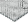 thumbnail image 5 of 8' X 10' Gray Charcoal And Silver Geometric Washable Indoor Outdoor Area Rug, 5 of 5