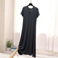 thumbnail image 5 of RQYYD Womens Long Maxi Nightgown Short Sleeve Soft Loose Fit Sleep Dress Lightweight Flowy Loungewear Casual Sleepwear for Women, 5 of 5
