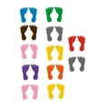 thumbnail image 5 of FUEENIRVA PVC Foot Print Stickers Assorted Color Non-Slip Waterproof for Smooth Surfaces 12Pairs, 5 of 8