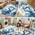 thumbnail image 5 of 3'x5' Area Rugs, Blue Jellyfish Coastal Indoor Outdoor Area Rug for Living Room Bedroom, Nautical Octopus Summer Ocean Washable Bathroom Rugs Kitchen Floor Carpet Mats Home Decor Aesthetic, 5 of 8