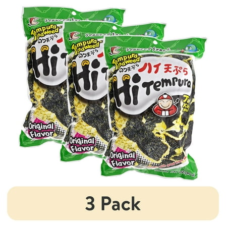 (3 pack) Tao Kae Noi Original Style Hi Tempura Seaweed Chips, 1.41 oz, 1 Count