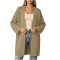 thumbnail image 2 of Women's Fall and Winter Cardigan Sweaters Plus Size Loose Knit Sweater Jacket Long Sleeved Top, 2 of 8