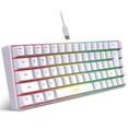 thumbnail image 1 of TFixol HXSJ V200 Clavier de Jeu Compact 68 Touches RGB avec Design Ergonomique, Portable pour Travail & Jeu, Rétroéclairage Arc-en-Ciel Réglable, USB Type-C, Options Noir/blanc, 1 of 7