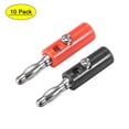 thumbnail image 1 of Uxcell 4mm Banana Speaker Wire Cable Screw Plugs Connectors 2 Colors 10 pack, 1 of 5
