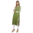 thumbnail image 3 of Bimba Kurti Droite à Imprimé pour Femmes, Col en V, Style Ethnique Traditionnel - Coton Modal, 3 of 7