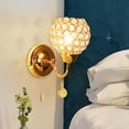 thumbnail image 4 of wall of crystal Sconces, Modern Sconces ing with Hanging , Wall Mount Lamp Bedside Wall Lamp Wall Decor for Bedroom - Pull Switch, 4 of 9