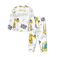 thumbnail image 2 of Disketp Pajamas Set Long Sleeve Sleepwear Womens Button Down Nightwear Pj Sets-Dinosaur On Excavator, 2 of 9