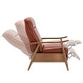 thumbnail image 5 of Bowery Hill Top Grain Leather Caramel Recliner Rectangular Cushioned Headrest 42.5"H x 30"W x 34"D Unassembled, 5 of 15