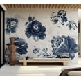 thumbnail image 4 of Floral Wallpaper Wall Mural - Garden of Memories Blue, 4 of 5