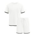 thumbnail image 6 of USNSM 2 Piece Sets for Mmen Summer 2025 Two Piece Matching Lounge Sets Short Casual Outfits Casual Fashion Vacation Clothes White M, 6 of 9