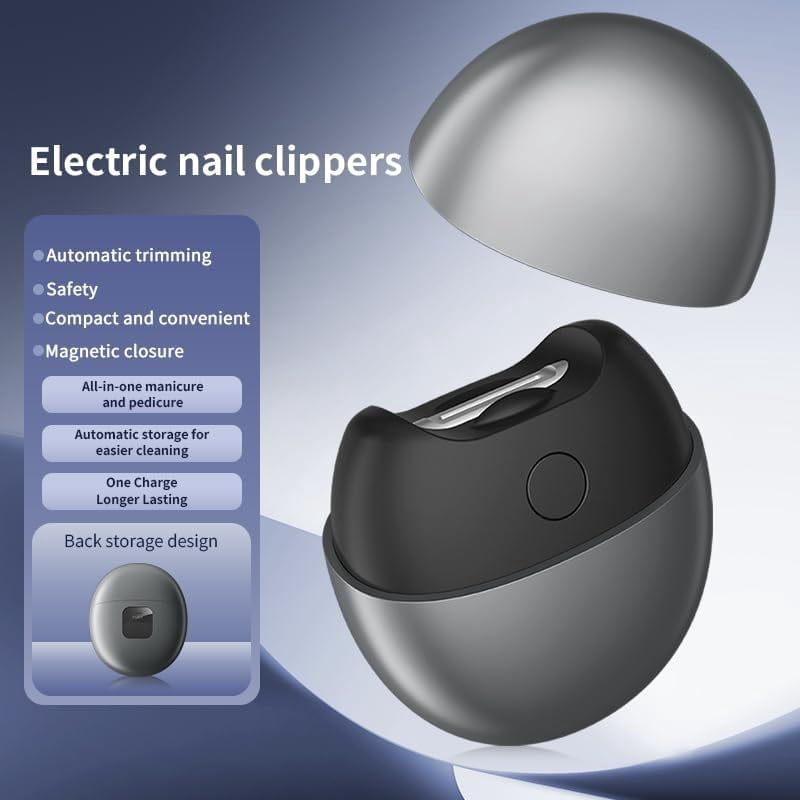 2026 New Electric Nail Clippers 3 in 1 Automatic Electric Nail Clipper with LED Light, USB Rechargeable for Adults, Seniors, Babies, Children (Gray) : Beauty & Personal Care