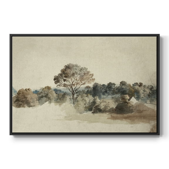 Vintage Landscape-MVI By Wexford Home Framed in Black Wood Gallery Wrapped Canvas 17 in. x 25 in.