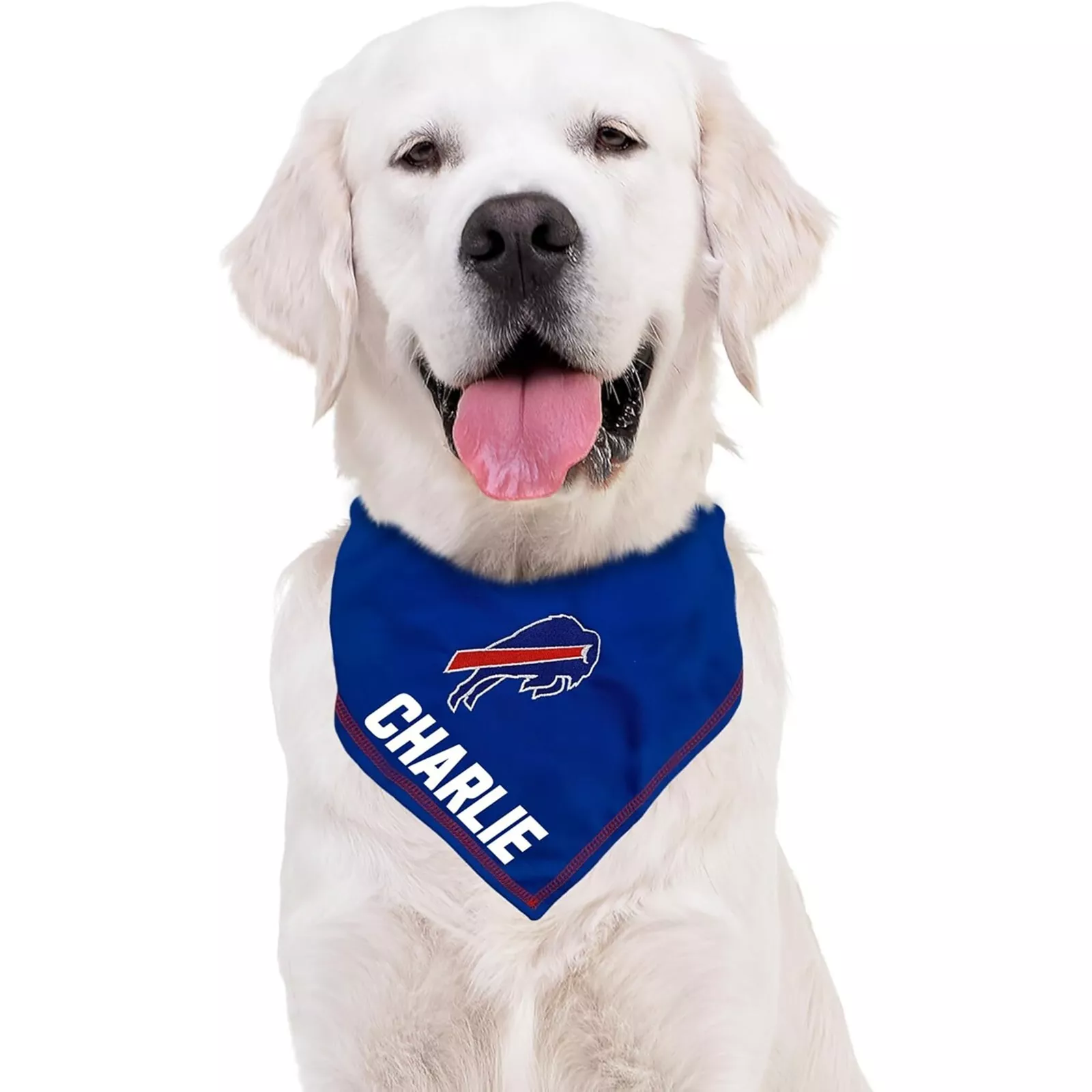 Pets First NFL Personalized Tie Bandana for Dogs & Cats Customizable Dog Bandana