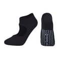 thumbnail image 2 of Calcetines de antideslizantes para mujer, ideales para barra y danza, versátiles, elegantes y transpirables. Negro, 2 of 8