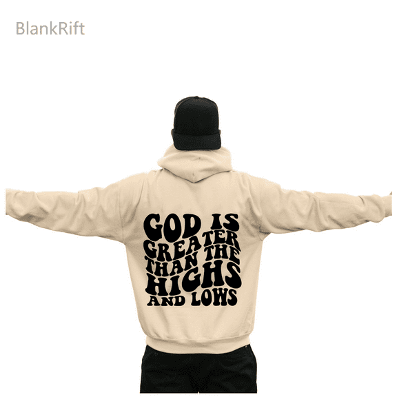 Men's Jesus Hoodie Fall Retro Letter Print Casual Long Sleeve Slouchy Hooded Sweatshirt with Pocket Street Style Hoodies for Men Graphic